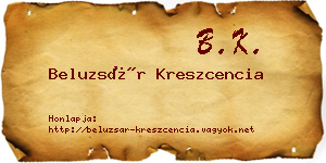 Beluzsár Kreszcencia névjegykártya